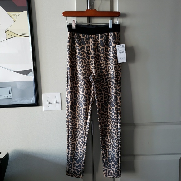 ZARA Suede Leopard Leggings - Picture 5 of 8